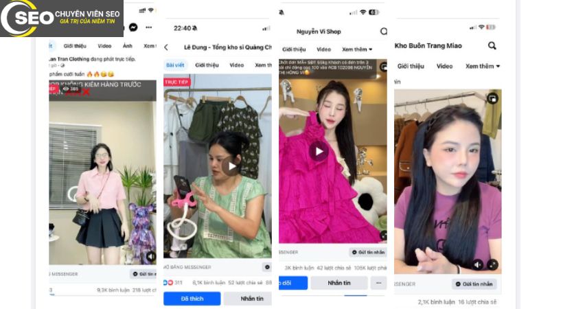 1000 mẫu contents video livestream tương tác với khách hàng.